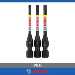 Bosch Pro Impact T10-T15-T20 3'lü Torx Bits Uç Seti 55 mm 2608521U54