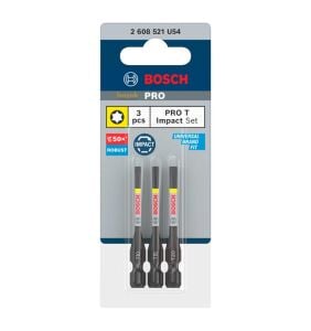 Bosch Pro Impact T10-T15-T20 3'lü Torx Bits Uç Seti 55 mm 2608521U54