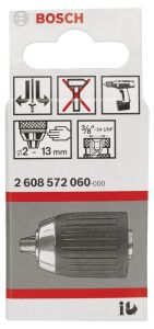 Bosch 2-13 mm - 3/8''-24 Anahtarsız Mandren 2608572060