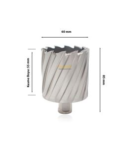 3Keego 60 x 55 mm HSS Manyetik Matkap Ucu SHC55