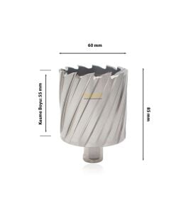 3Keego 60 x 55 mm HSS Manyetik Matkap Ucu SHC55