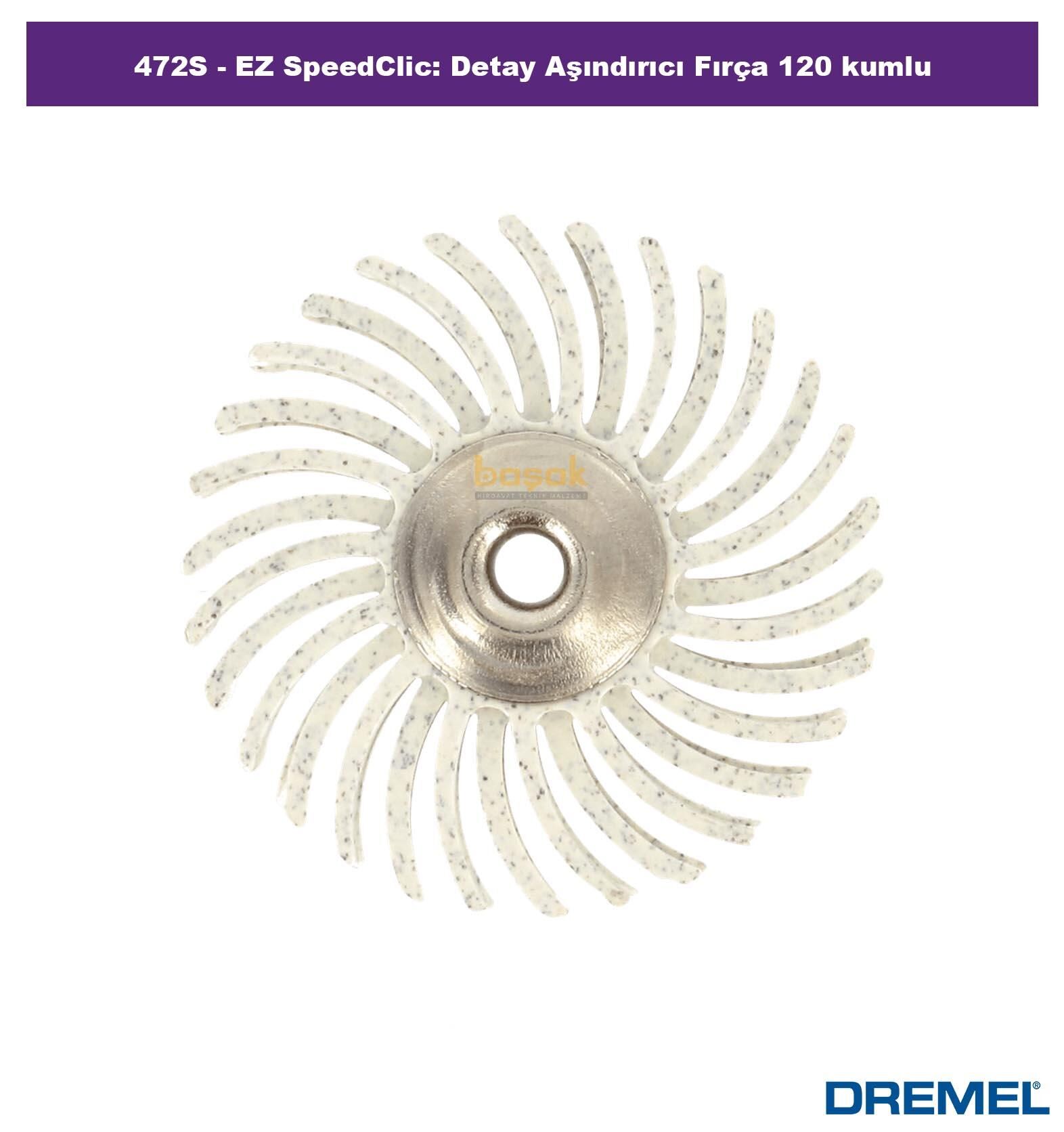 DREMEL 472S EZ SpeedClic Detay Aşındırıcı Fırça 120 kum 2615S472JA