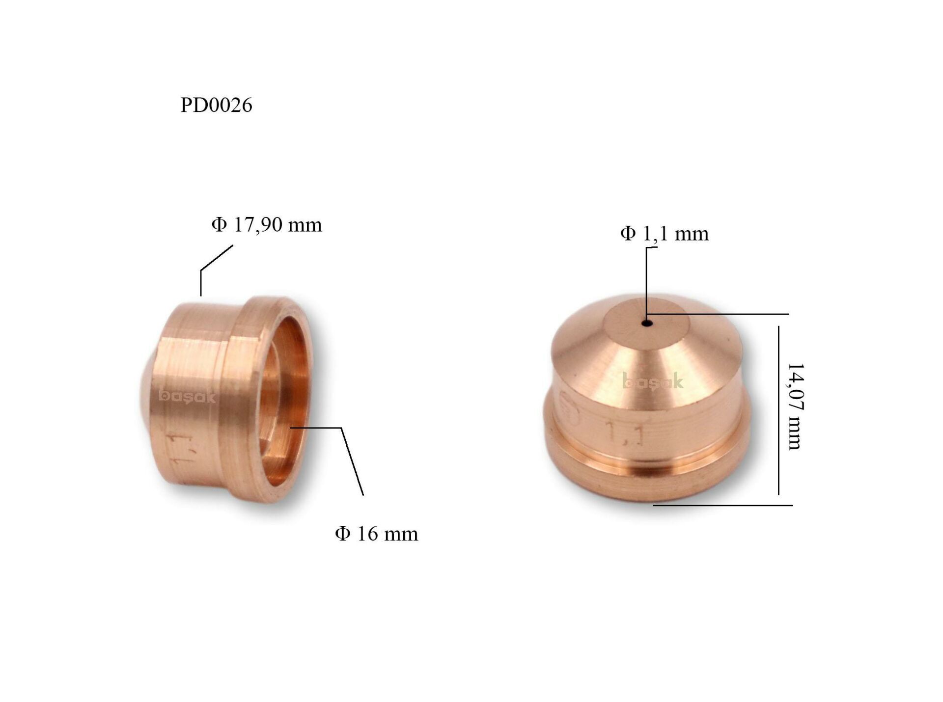 Trafimet CB 100 - CB 150 1,1mm Plazma Kesim Memesi  PD0026-11