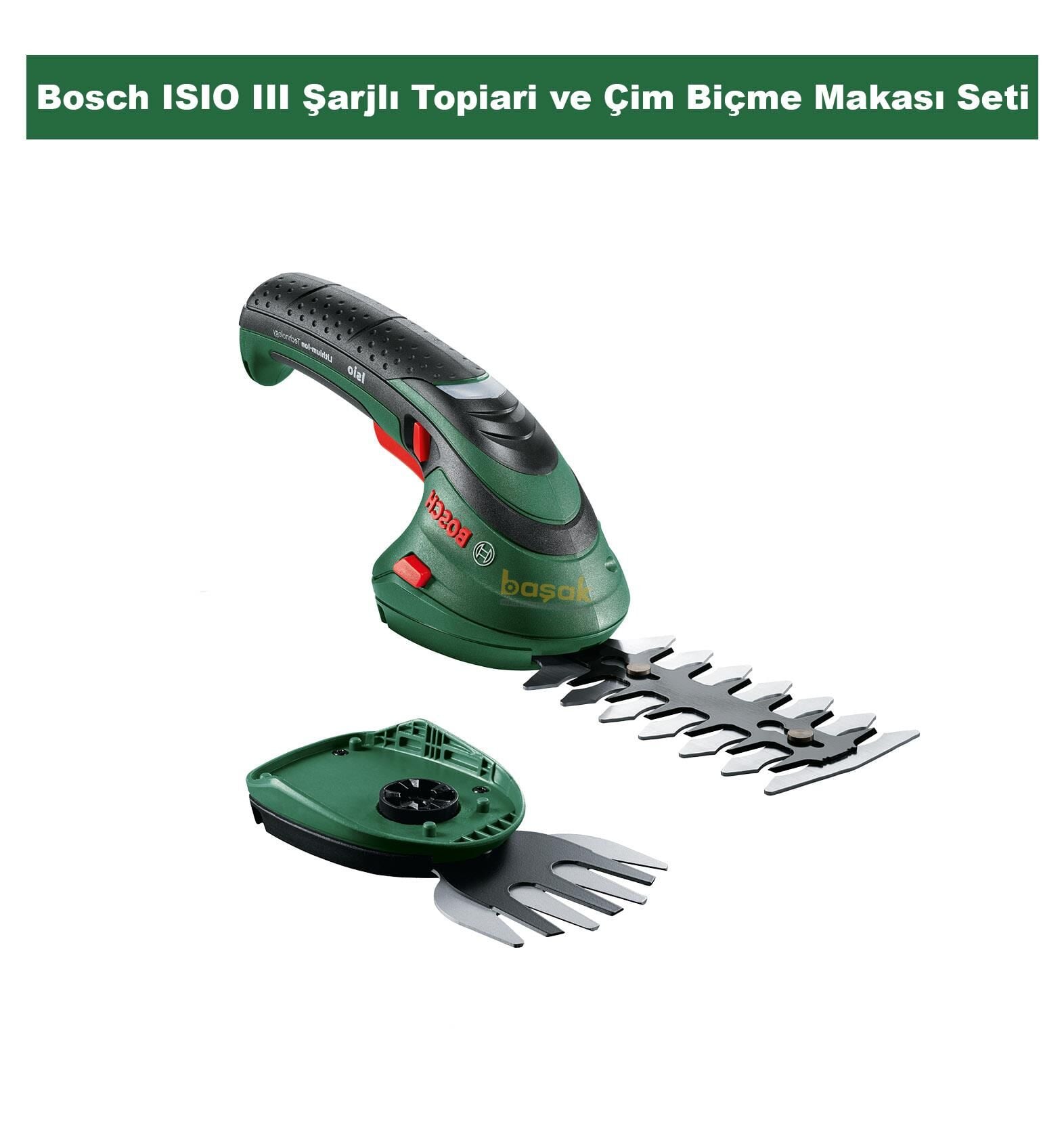 Bosch ISIO III Şarjlı Çit ve Çim Biçme Makası Seti 0600833108