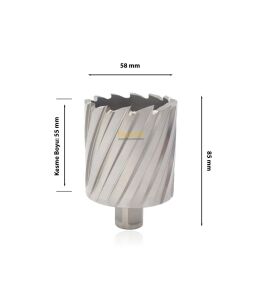 3Keego 58 x 55 mm HSS Manyetik Matkap Ucu SHC55