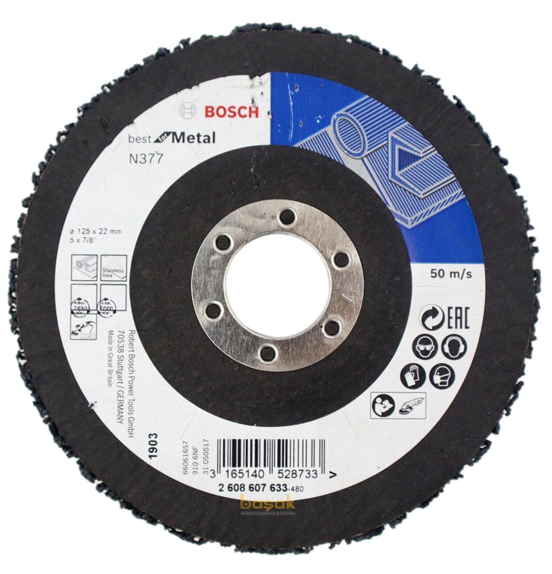 はとし Bosch 125 mm Best CSD Metal Kazıyıcı Keçe Zımpara 2608607633