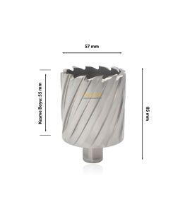 3Keego 57 x 55 mm HSS Manyetik Matkap Ucu SHC55