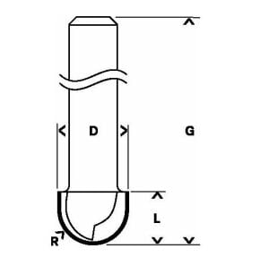 Bosch 6mm Şaftlı Dayamaklı Fitil Freze Ucu 6*9,5 2608628451