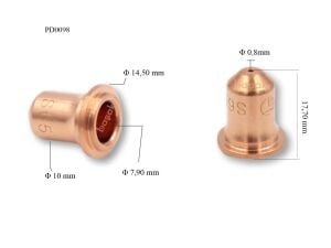 Trafimet S 65 0,8mm Plazma Kesim Memesi  PD0098-08