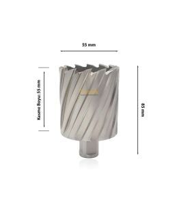 3Keego 55 x 55 mm HSS Manyetik Matkap Ucu SHC55