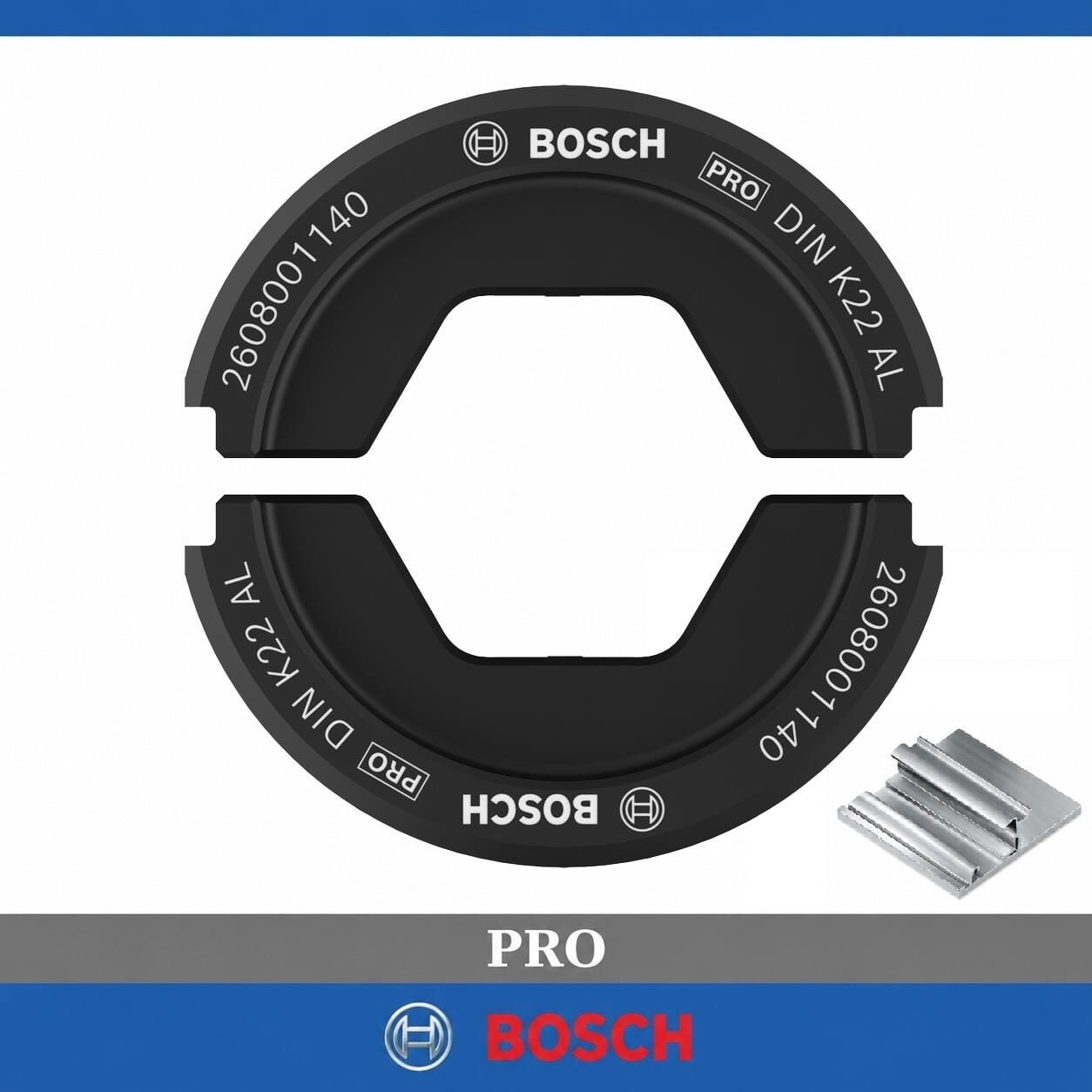 Bosch PRO DIN K22 95/120 mm² Alüminyum Kablo Pabucu Sıkma Kalıbı 2608001140