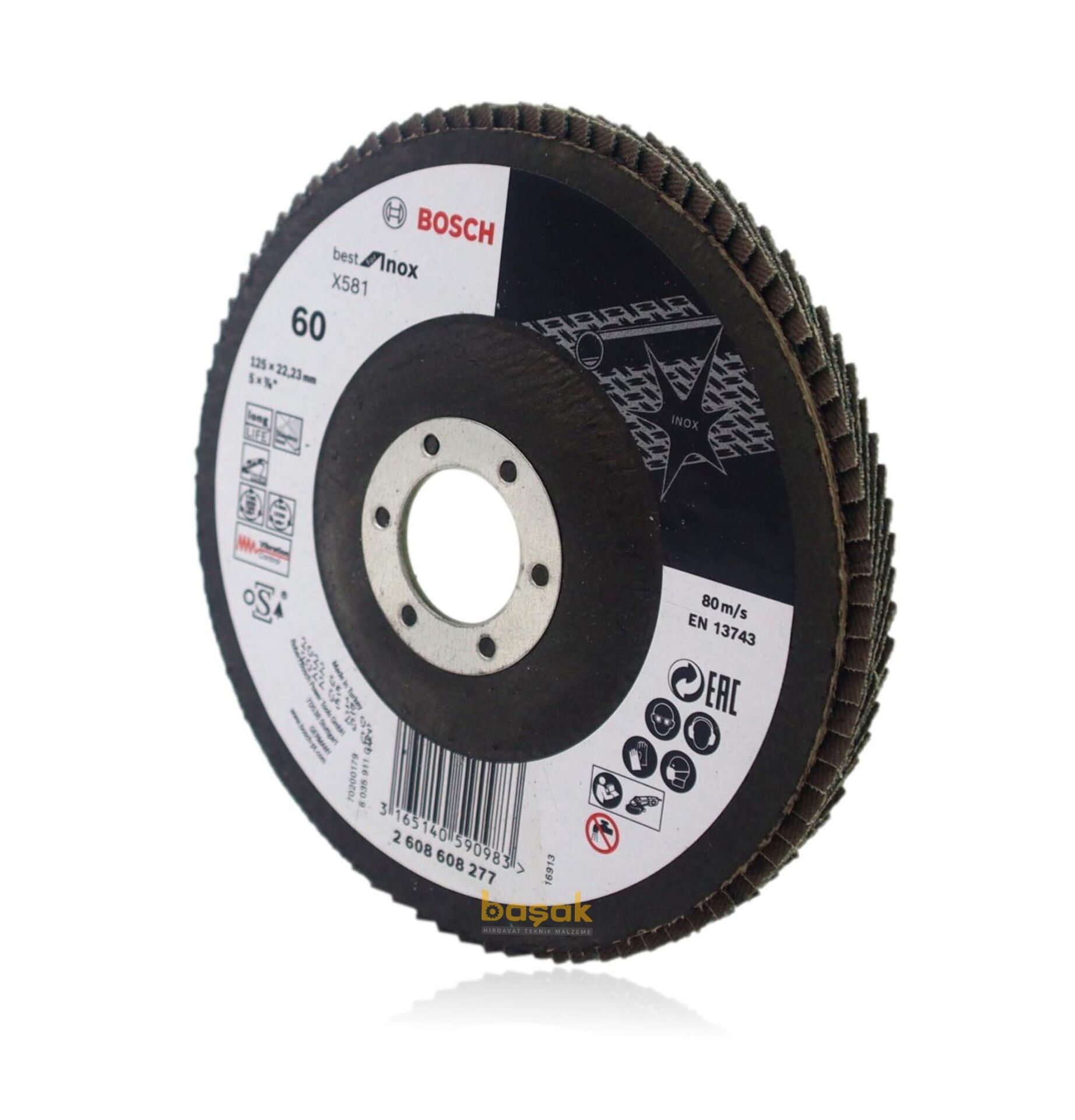 Bosch 125 mm 60 Kum X581 Best Inox Flap Disk 2608608277 | Bosch