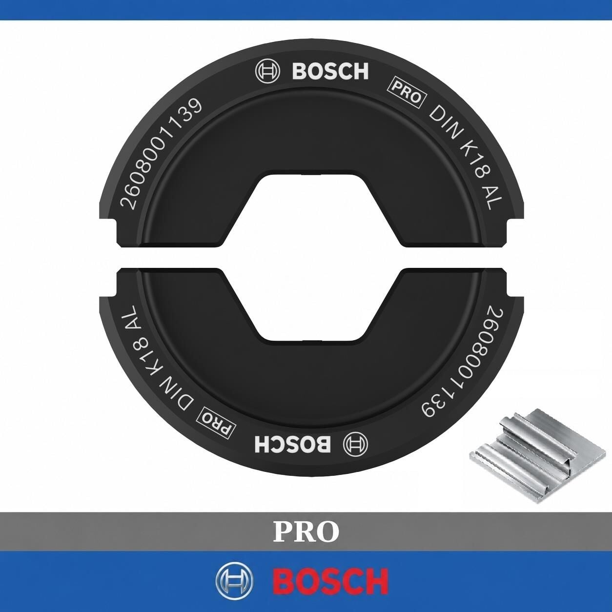 Bosch PRO DIN K18 70 mm² Alüminyum Kablo Pabucu Sıkma Kalıbı 2608001139
