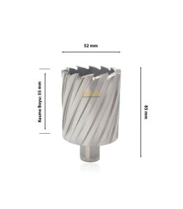 3Keego 52 x 55 mm HSS Manyetik Matkap Ucu SHC55