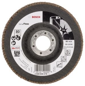 Bosch 125 mm 80 K Best for Inox Flap Disk 2608608278