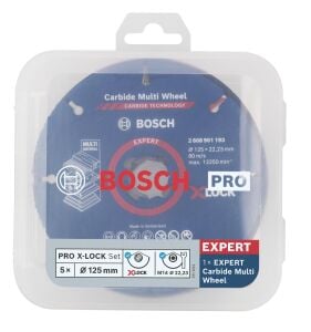 Bosch Pro 125 mm X-Lock Kesme ve Flap Zımpara 5'li Set 2608619374
