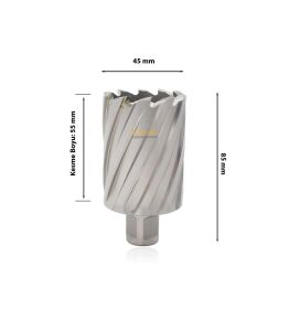 3Keego 45 x 55 mm HSS Manyetik Matkap Ucu SHC55