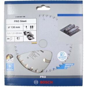 Bosch 136 x 20 mm Metal Kesen Daire Testere Bıçağı 2608837746