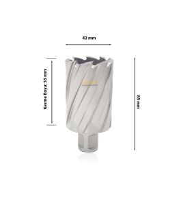 3Keego 42 x 55 mm HSS Manyetik Matkap Ucu SHC55