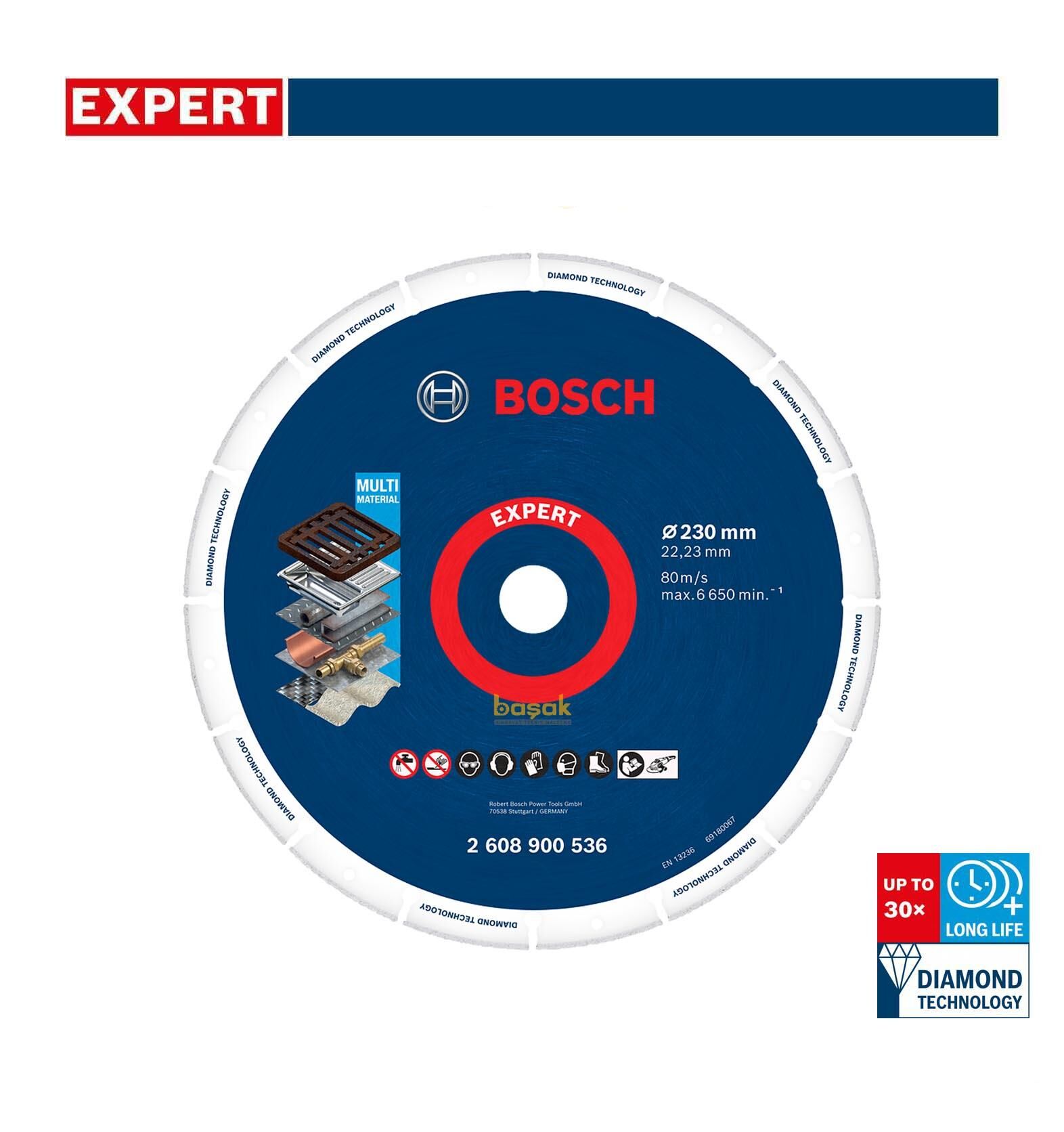Bosch 230mm DMW Metal Kesme Diski 2608900536