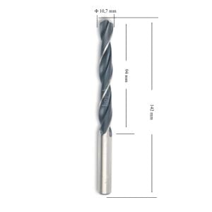 MTE 10,7 mm Haddeli Metal Matkap Ucu HSS DIN 338