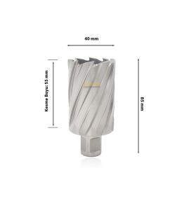 3Keego 40 x 55 mm HSS Manyetik Matkap Ucu SHC55