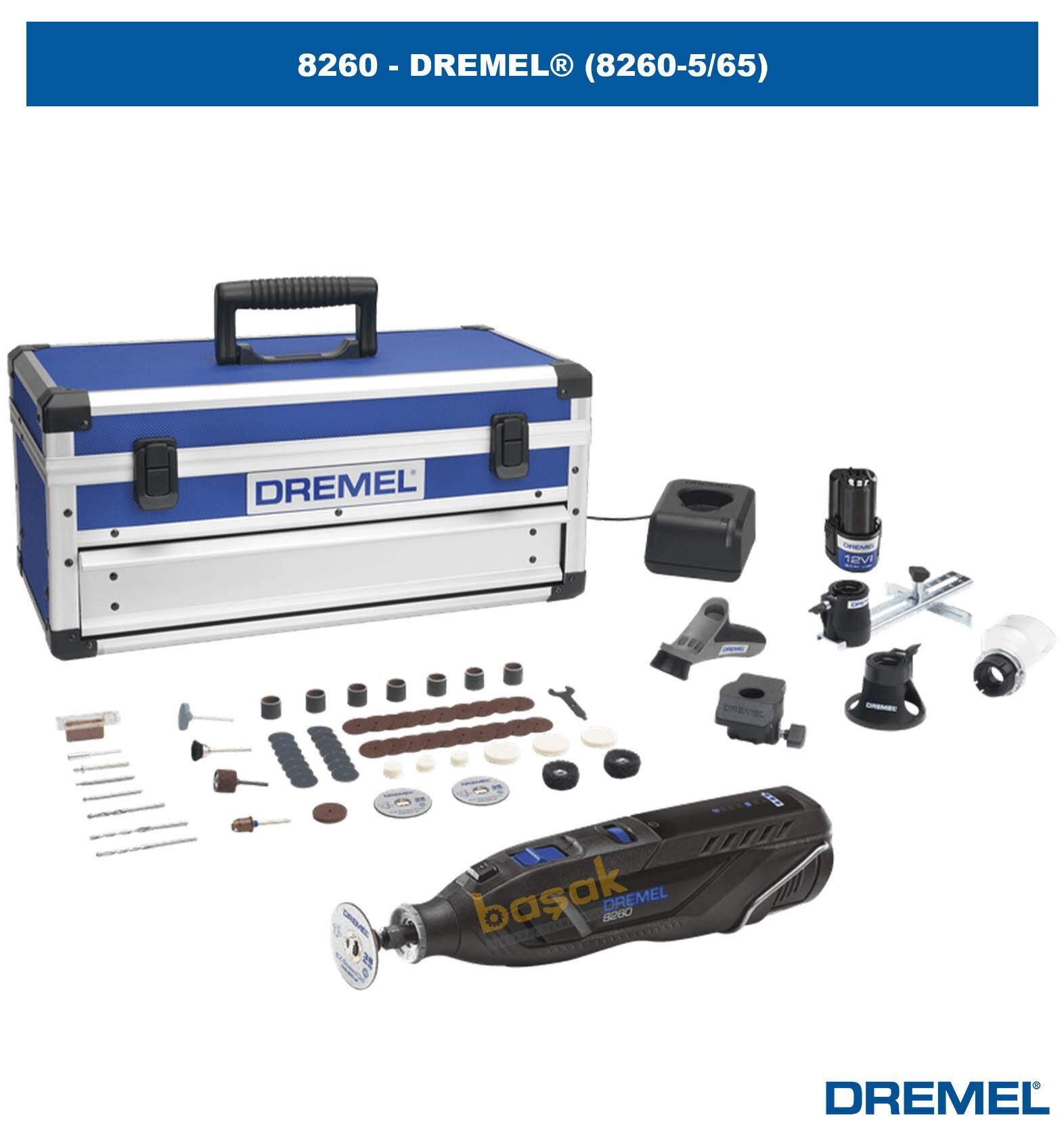 DREMEL 8260 Çantalı 5/65 Aksesuarlı Akülü El Motoru F0138260JF