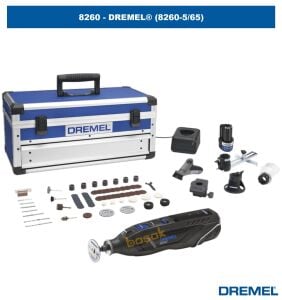 DREMEL 8260 Çantalı 65 Aksesuarlı Akülü El Motoru F0138260JF