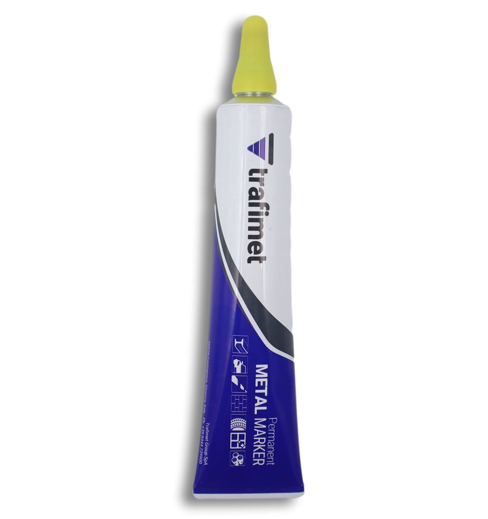 Trafimet Sarı Bilye Uçlu Markalama Kalemi | Metal Marker 50 ml
