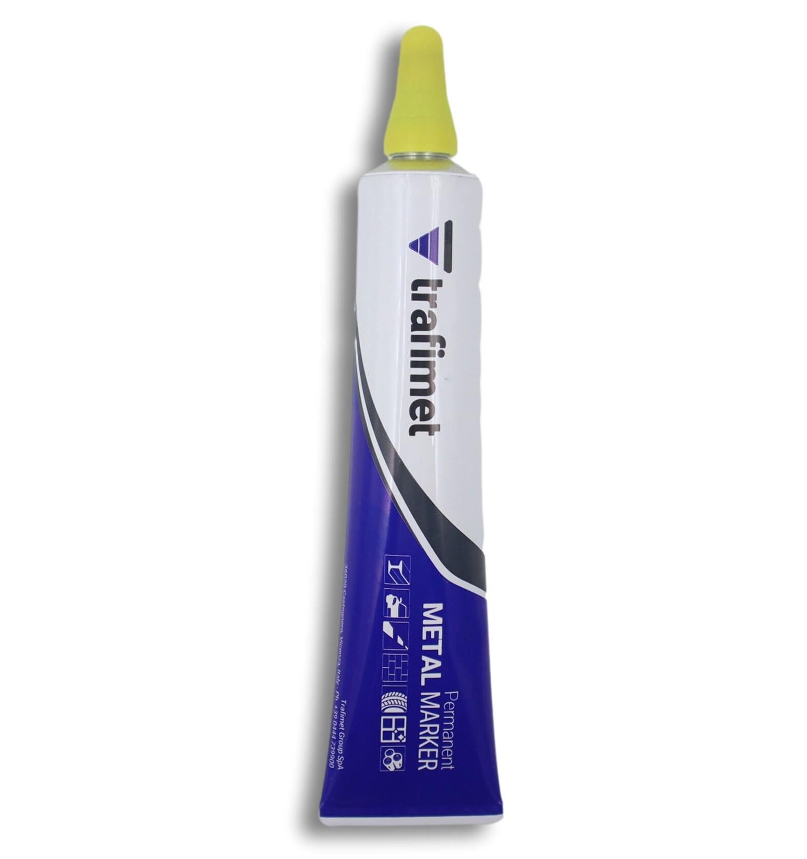 Trafimet Sarı Bilye Uçlu Markalama Kalemi | Metal Marker 50 ml