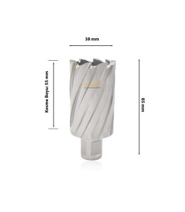 3Keego 38 x 55 mm HSS Manyetik Matkap Ucu SHC55