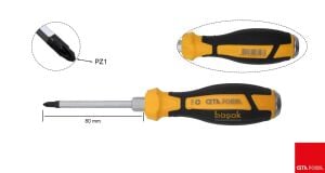 Ceta Form PZ1x80 mm Yıldız Uçlu Çekiçlenebilir Darbeli Tornavida F17C-001-080