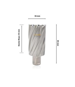 3Keego 36 x 55 mm HSS Manyetik Matkap Ucu SHC55