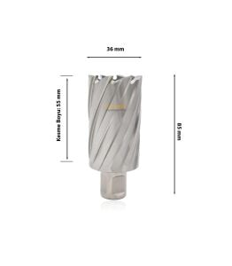 3Keego 36 x 55 mm HSS Manyetik Matkap Ucu SHC55
