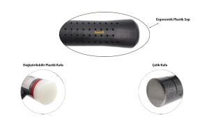 Ceta Form Plastik ve Çelik Kafalı Kombi Çekiç Ø 35mm L12C-35