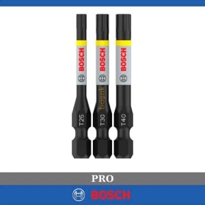 Bosch Pro Impact 3'lü Torx Bits Uç Seti T25-T30-T40 2608521U55