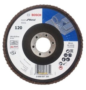 Bosch 125 mm 120 Kum X551 Expert Metal Flap Disk 2608607347