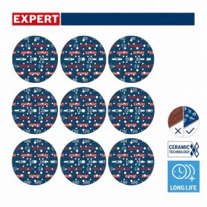 Bosch Expert O780 150 mm 9'lu 80-180 Kum Cırtlı Folyo Zımpara Seti 2608902448