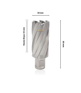 3Keego 30 x 55 mm HSS Manyetik Matkap Ucu SHC55