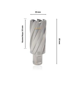 3Keego 30 x 55 mm HSS Manyetik Matkap Ucu SHC55