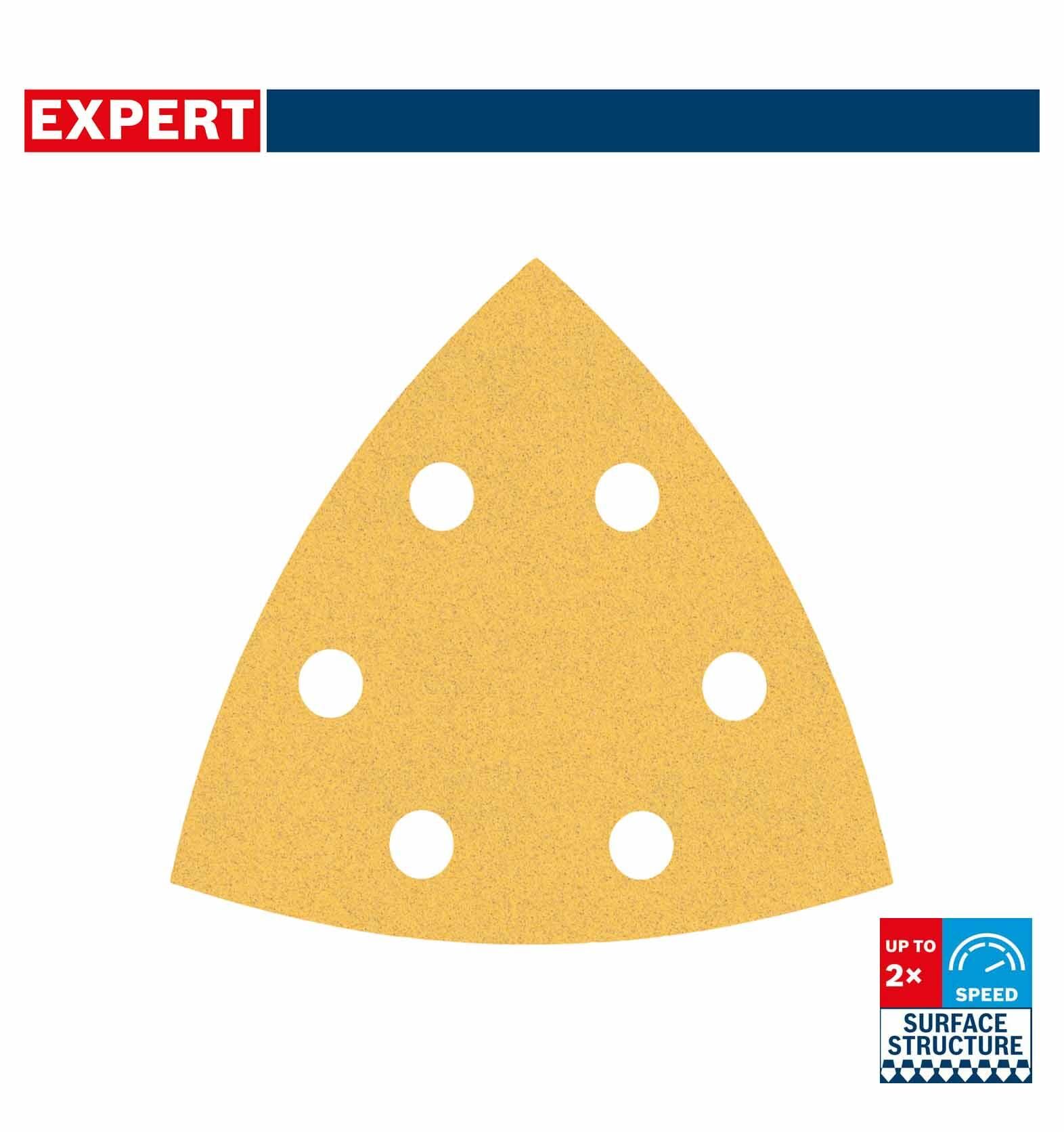 Bosch Expert 93x93 mm 120 kum Üçgen Zımpara Kağıdı 5'li 2608900827