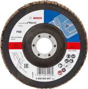 Bosch 125 mm 60 Kum X431 Standart Metal Flap Disk 2608603657