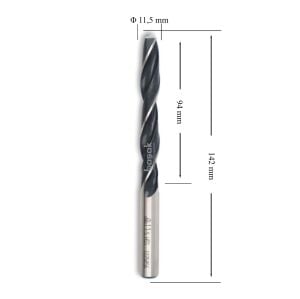 MTE 11,5 mm Haddeli Metal Matkap Ucu HSS DIN 338