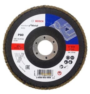 Bosch 125 mm 80 Kum X431 Standart Metal Flap Disk 2608603658