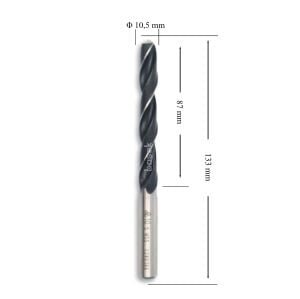 MTE 10,5 mm Haddeli Metal Matkap Ucu HSS DIN 338