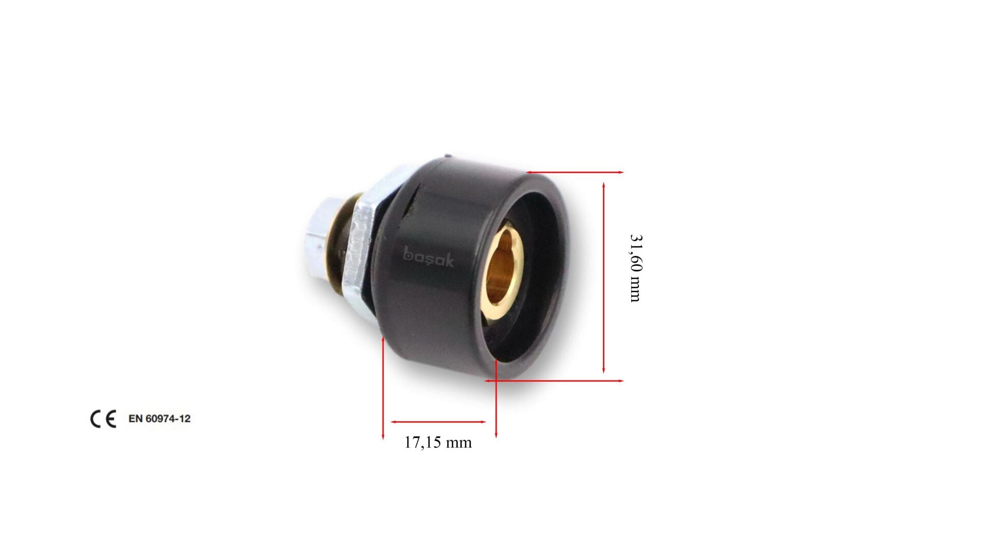 CX0030 10-25 mm² Kaynak Makinesi Bağlantı Fişi (Soketi) Dişi Trafimet