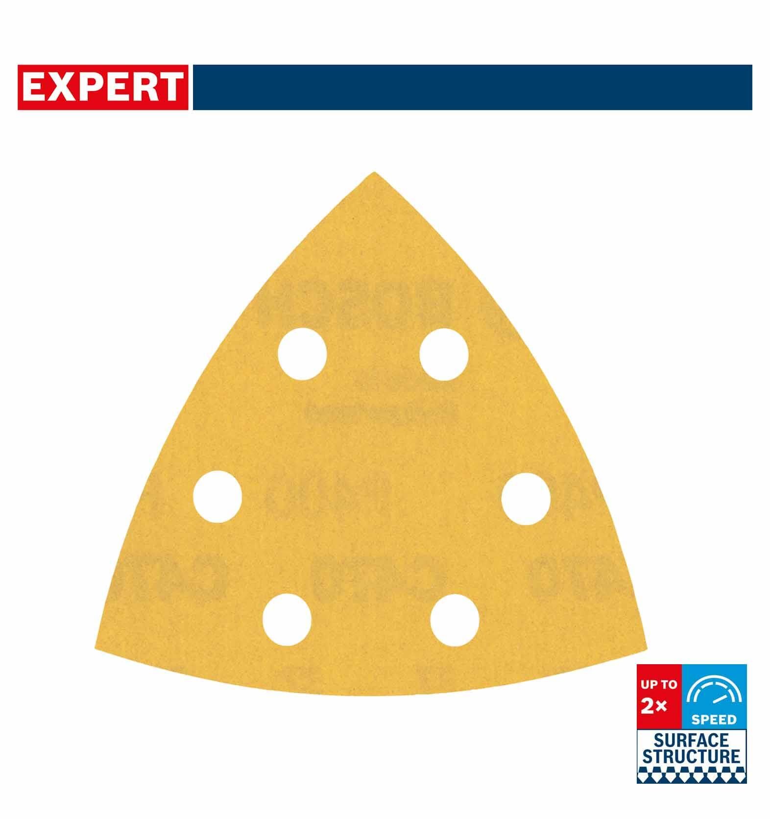 やす⭐️ Bosch Expert 93x93 mm 400 kum Üçgen Zımpara Kağıdı 5'li 2608900831