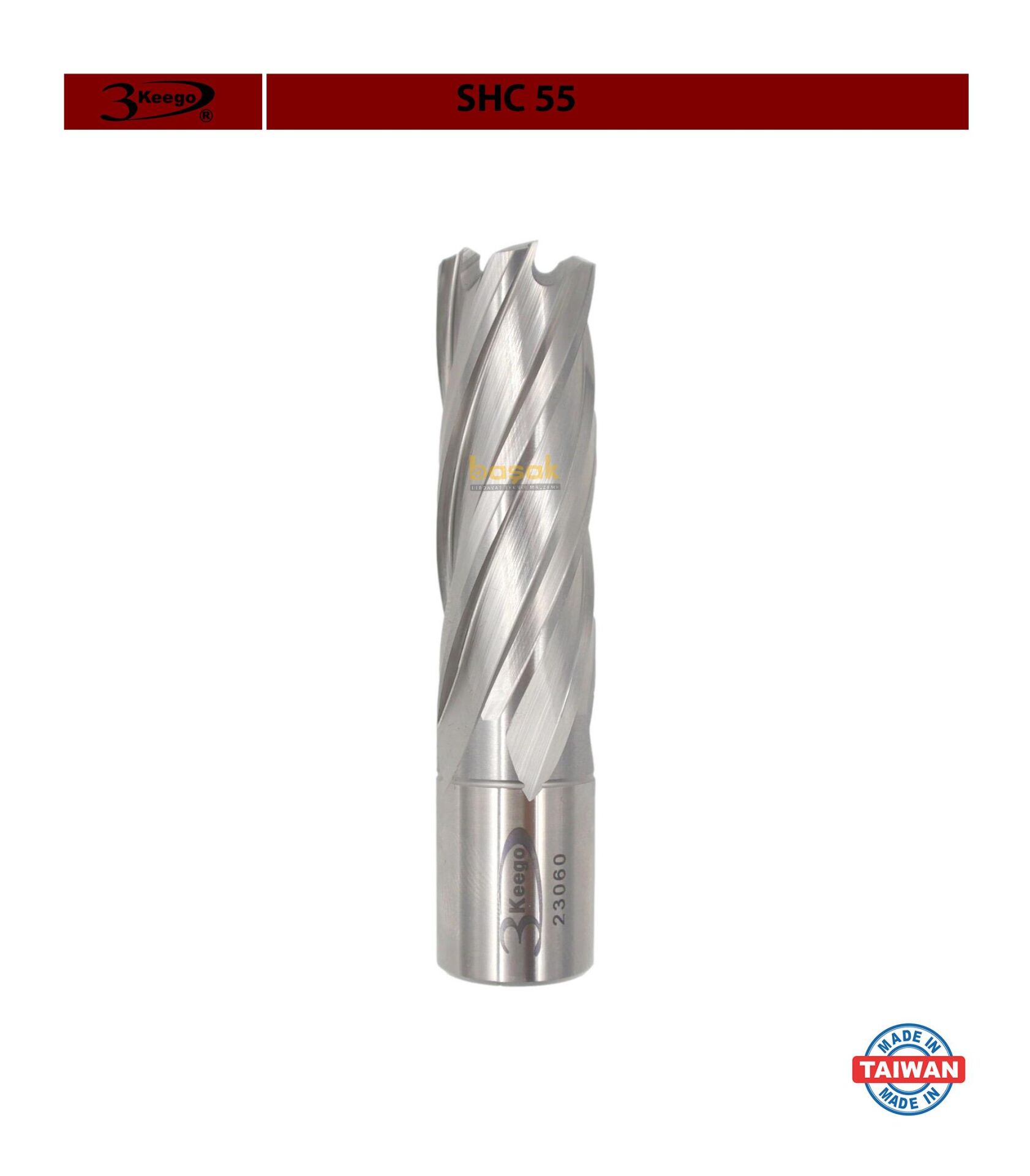 3Keego 19 x 55 mm HSS Manyetik Matkap Ucu SHC55