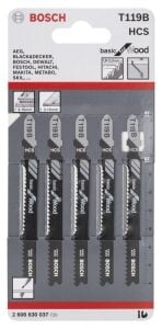 T 119 B Ahşap Dekupaj Testere Bıçağı 5'li 2608630037