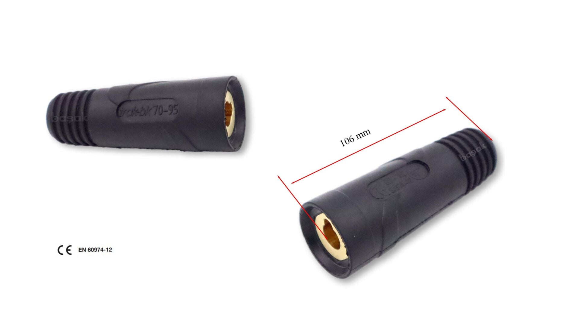 CX0043 70-95 mm² Kaynak Makinesi Kablo Bağlantı Fişi (Soketi) Kablo Dişi Trafimet